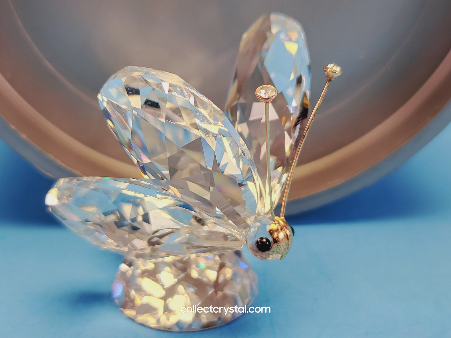 BUTTERFLY LARGE V3 CRYSTAL TIPS ON GOLD ANTENNA, MASK FACE /LARGE NOSE 010002