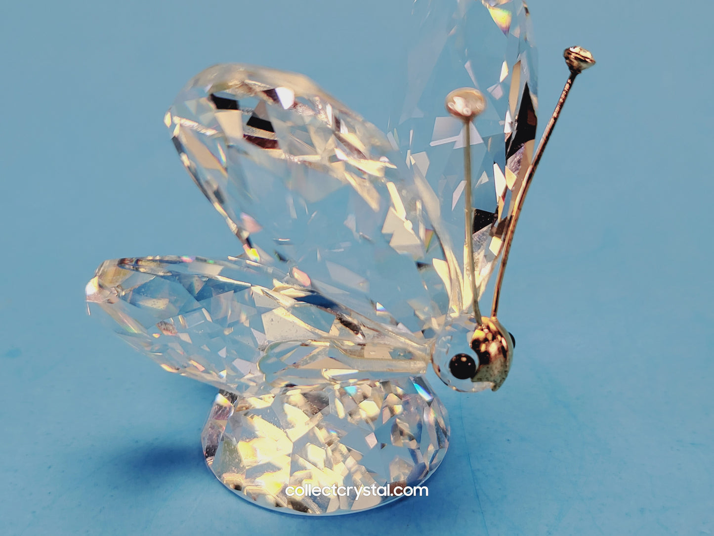 BUTTERFLY LARGE V3 CRYSTAL TIPS ON GOLD ANTENNA, MASK FACE /LARGE NOSE 010002