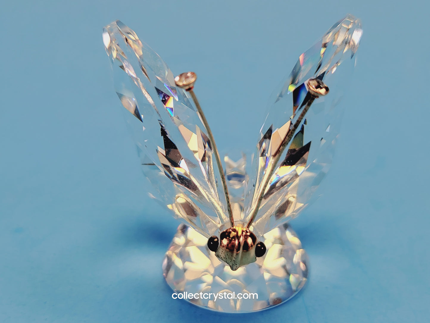 BUTTERFLY LARGE V3 CRYSTAL TIPS ON GOLD ANTENNA, MASK FACE /LARGE NOSE 010002