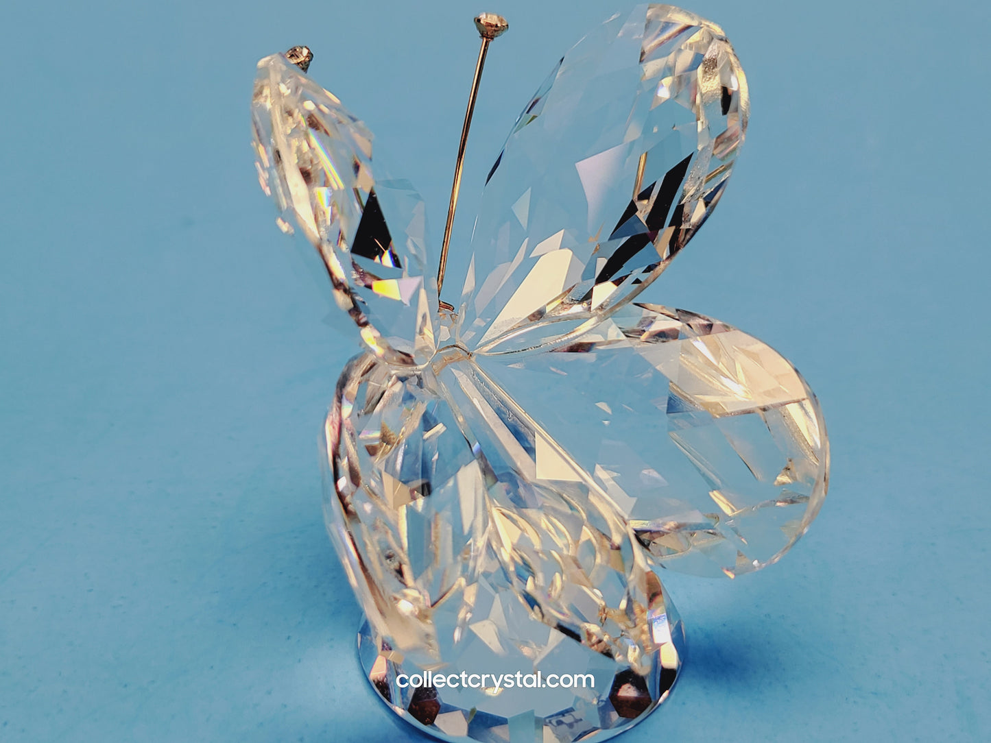 BUTTERFLY LARGE V3 CRYSTAL TIPS ON GOLD ANTENNA, MASK FACE /LARGE NOSE 010002