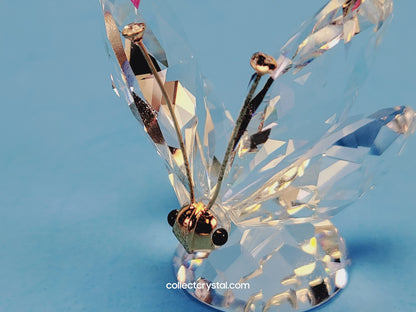 BUTTERFLY LARGE V3 CRYSTAL TIPS ON GOLD ANTENNA, MASK FACE /LARGE NOSE 010002