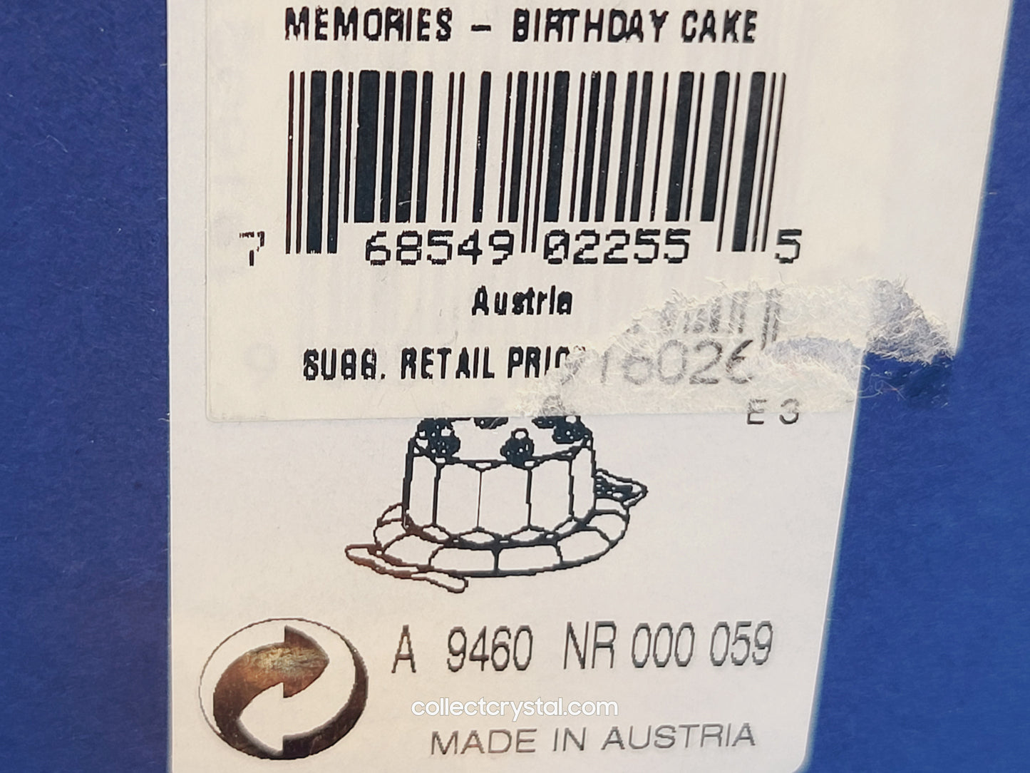 CRYSTAL MEMORIES – BIRTHDAY CAKE GOLD 191602