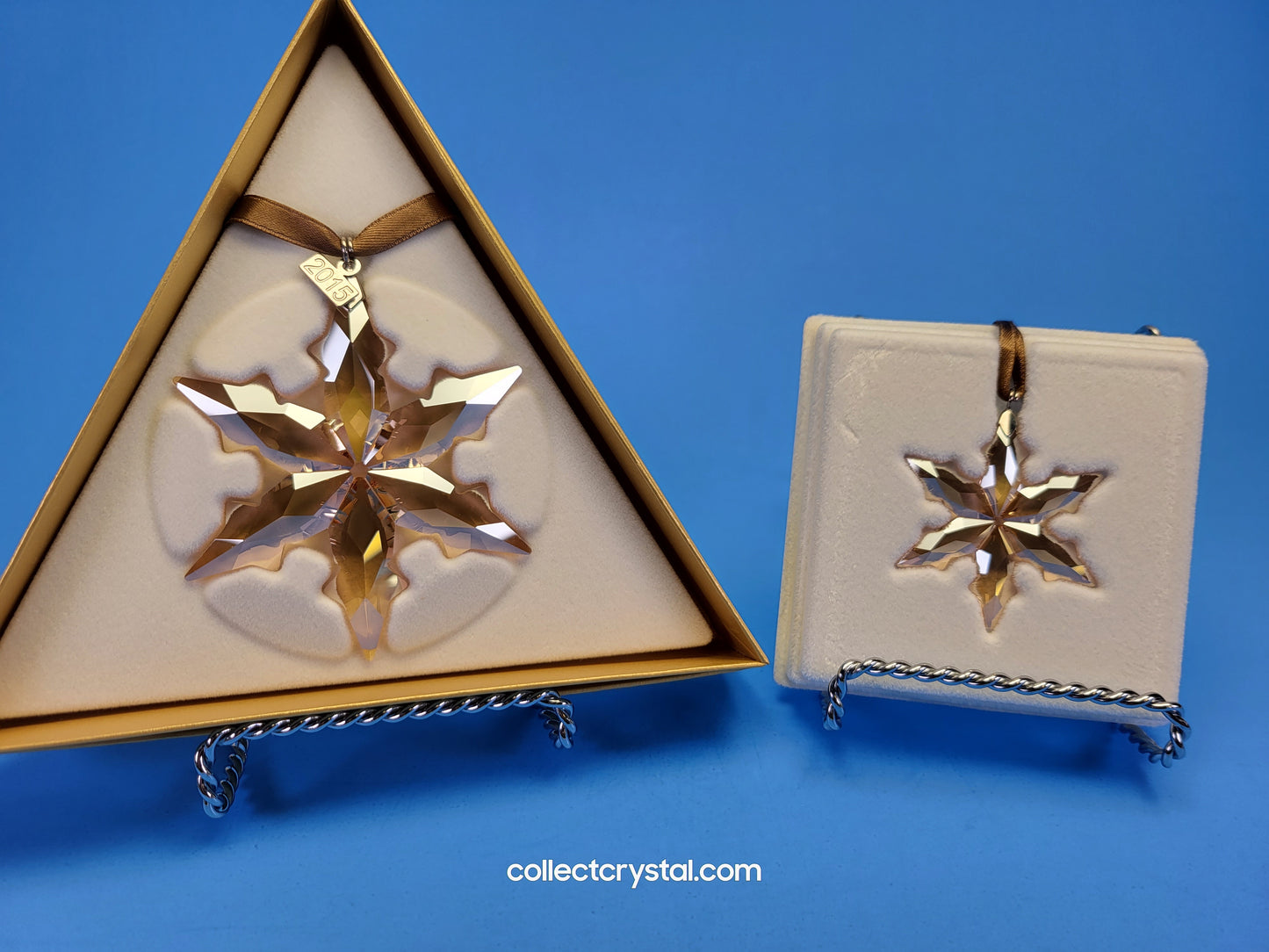 2015 Christmas Annual & little Star Ornaments with holder Gold Set 5135951