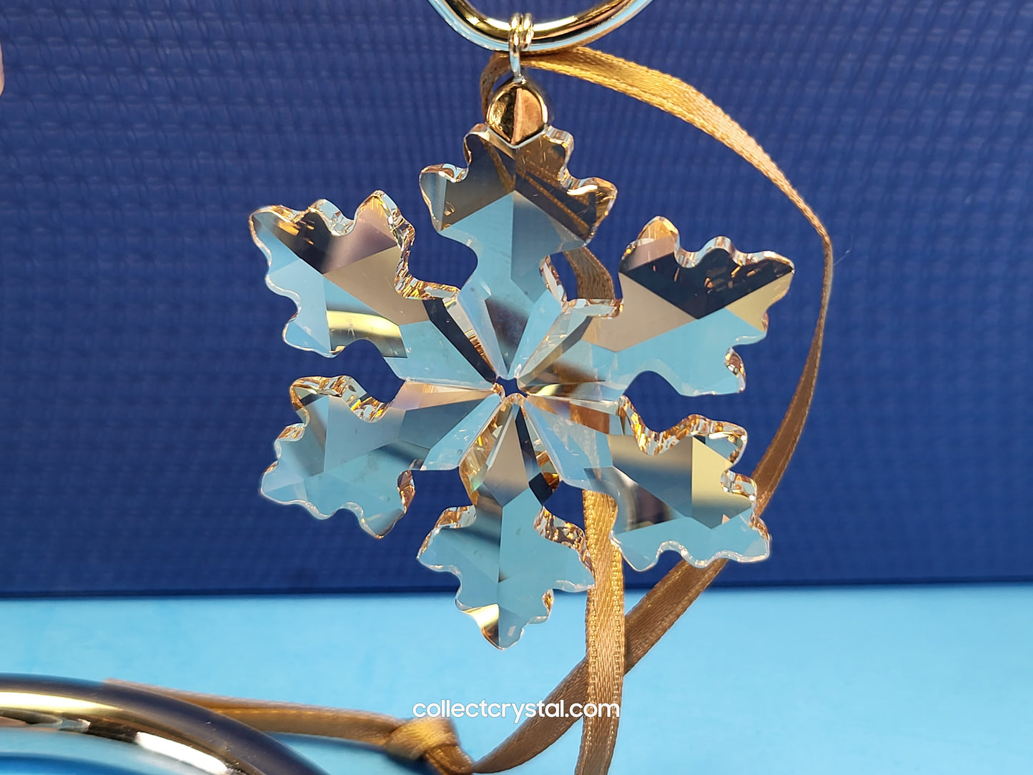 Swarovski gold SCS 2016 Snowflake Christmas Ornament Set # 5222351