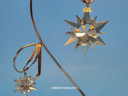 Swarovski SCS gold 2017 Snowflake Christmas Ornament Set # 5268828