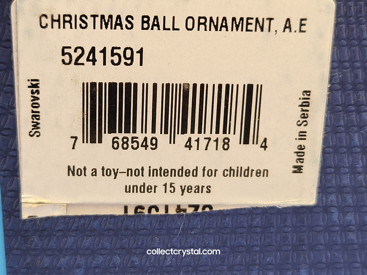 2017 CHRISTMAS BALL ORNAMENT 5241591