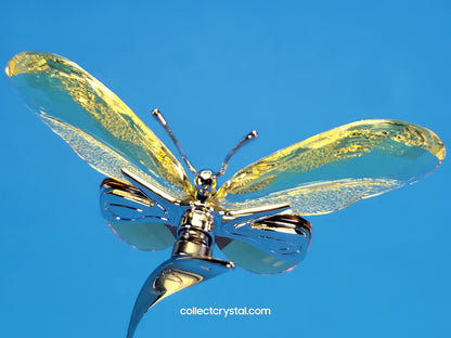 SWAROVSKI CRYSTAL PARADISE BUGS OBJECT – BUTTERFLY ALMINA JONQUIL # 861934