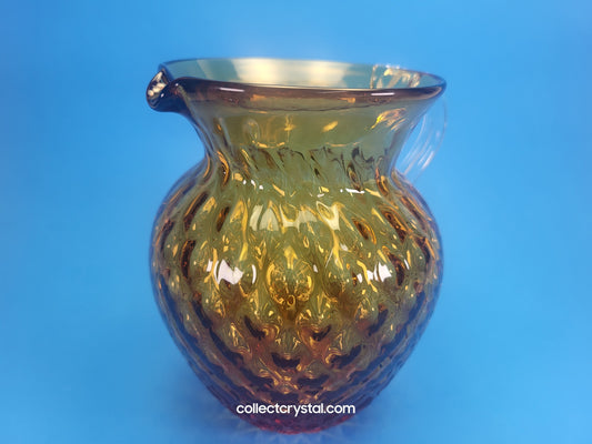 Pilgrim Blown Glass Amber Pitcher