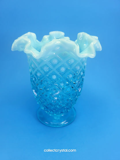 Fenton Blue Hobnail Bud Vase