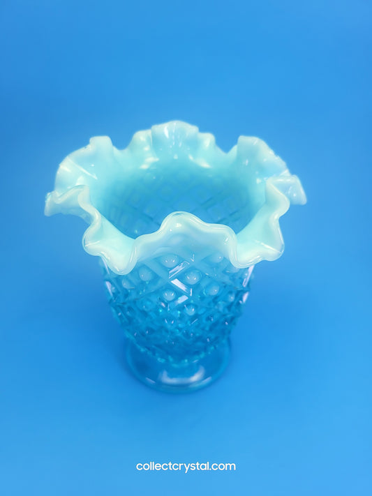 Fenton Blue Hobnail Bud Vase