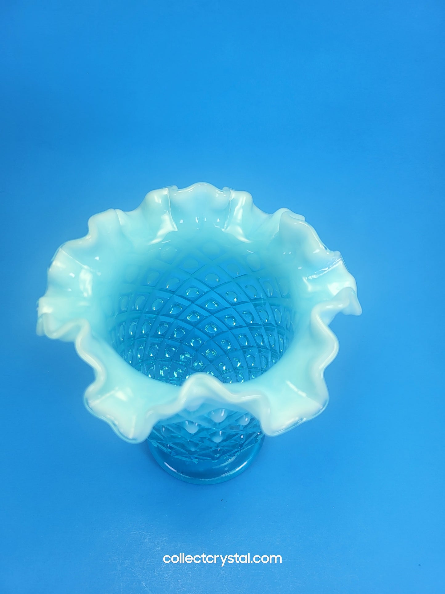 Fenton Blue Hobnail Bud Vase