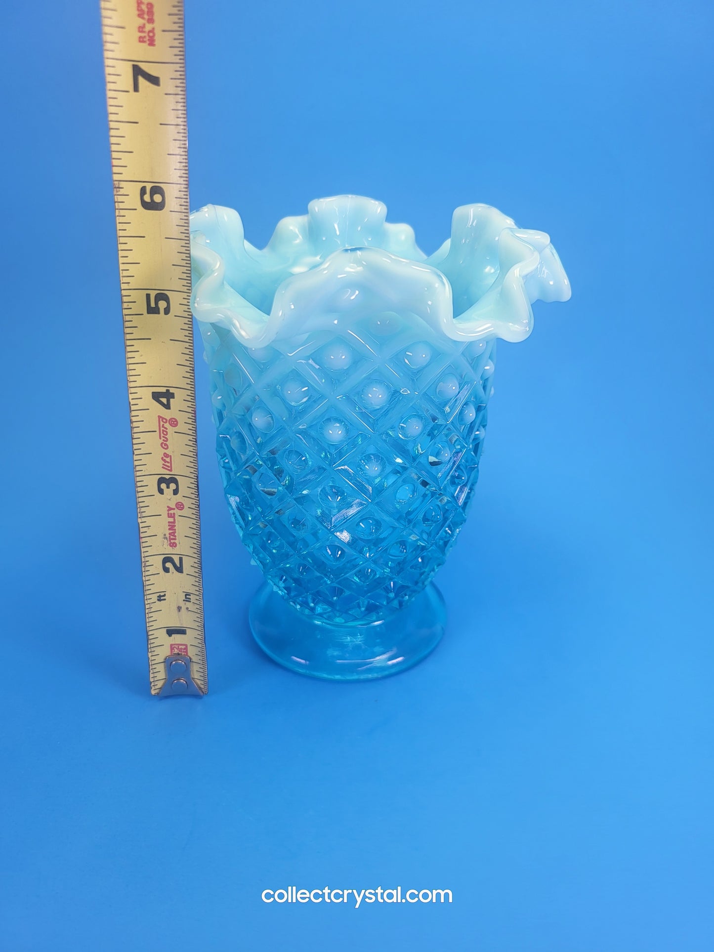 Fenton Blue Hobnail Bud Vase