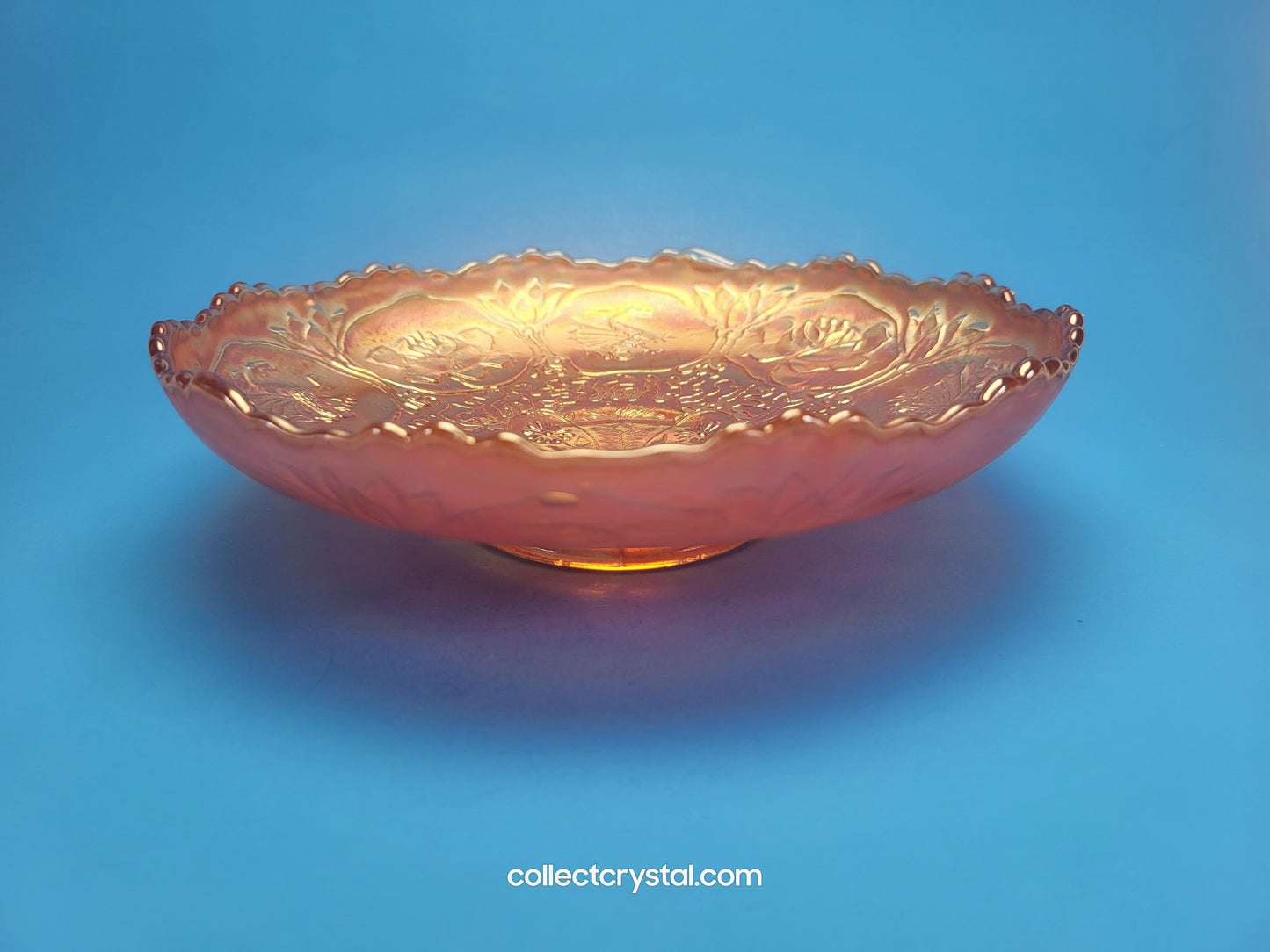 Fenton Dragon Lotus Orange Carnival Bowl