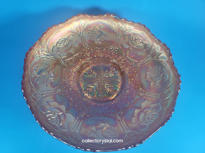 Fenton Dragon Lotus Orange Carnival Bowl