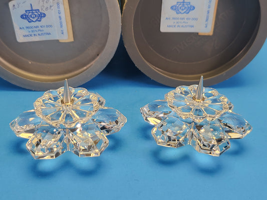 CANDLEHOLDER 101 SNOWFLAKE 010090 Set of 2