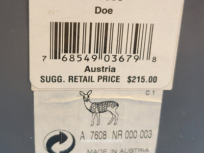 Swarovski Crystal Standing Doe Deer Rare Encounters - 247963 or 7608 000 003