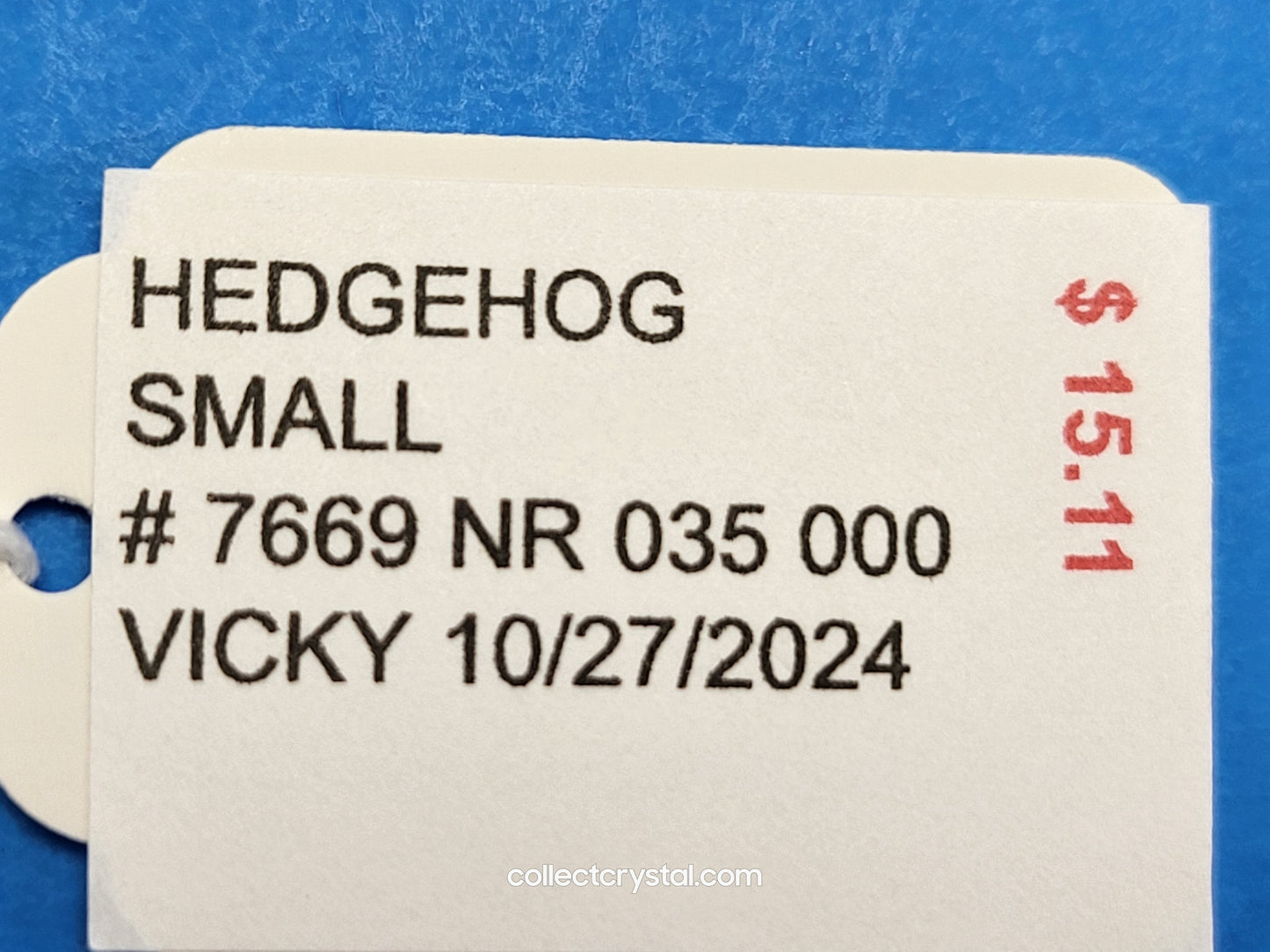 HEDGEHOG OVAL SMALL (NO WHISKERS) 013989 or 7669035