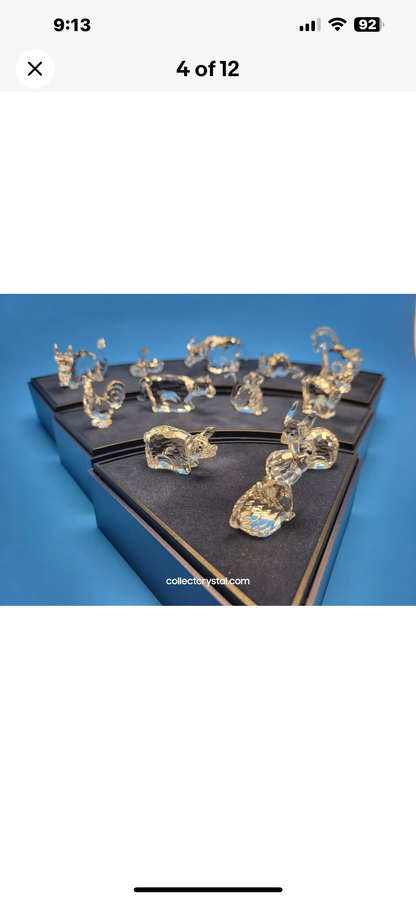 Swarovski Zodiac Complete 12 Piece Set  MIB Complete w display