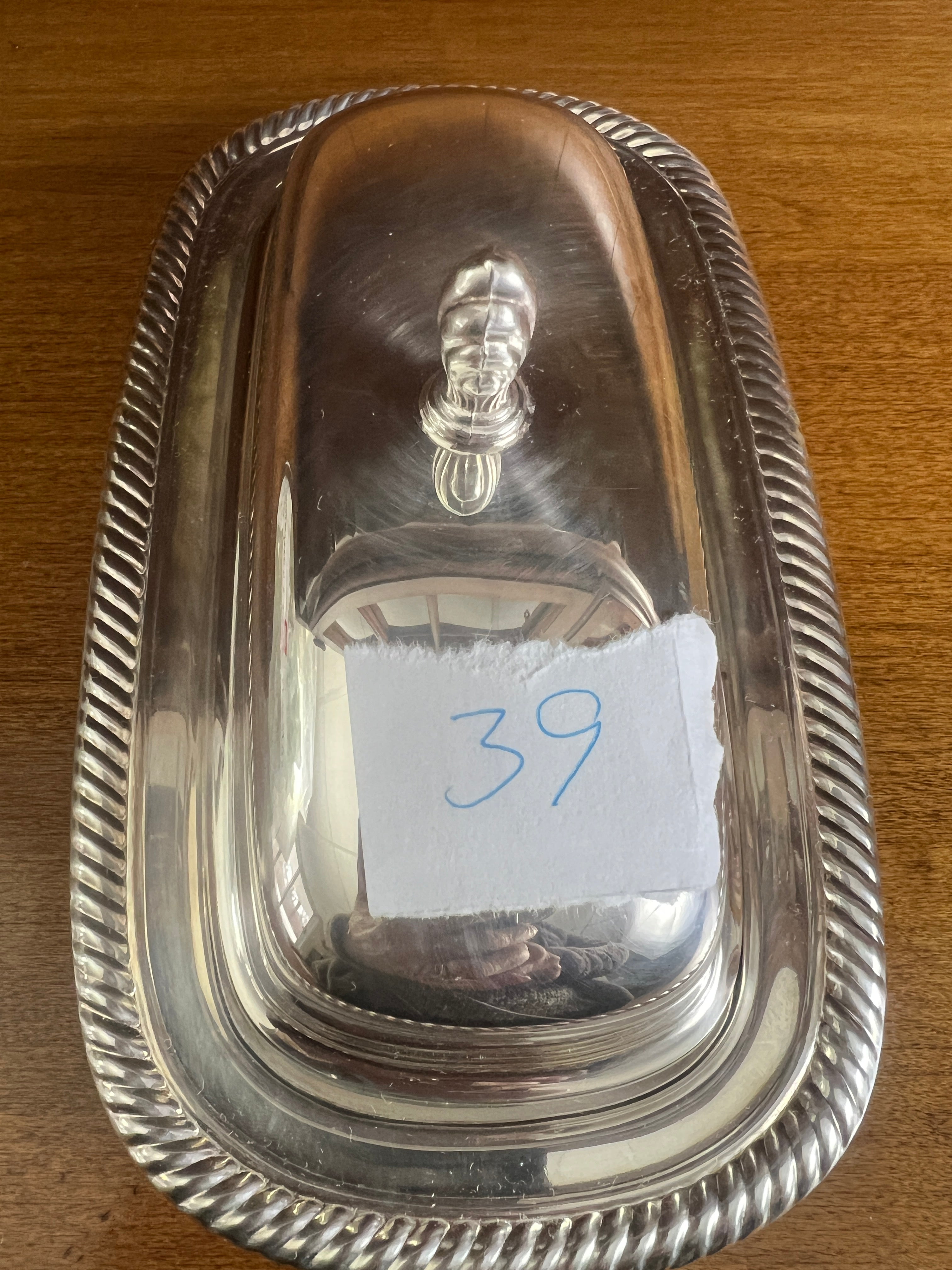 Vintage silver plate hot sale butter dish