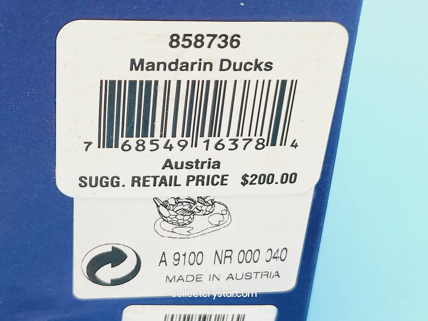 Mandarin ducks Clear with Colored Accents 858736