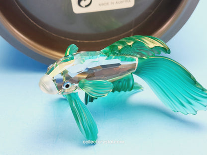 SIAMESE FIGHTING FISH Figurine Green Beta 261259, Swarovski