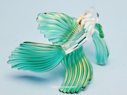 SIAMESE FIGHTING FISH Figurine Green Beta 261259, Swarovski