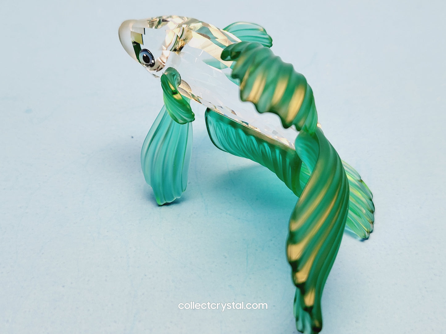 SIAMESE FIGHTING FISH Figurine Green Beta 261259, Swarovski