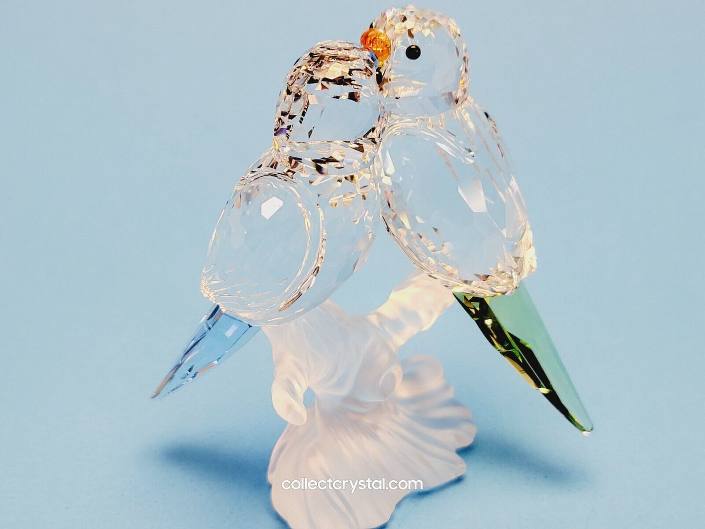 Birds BUDGIES love Birds Parrot Figurine with Colored Accent 680627